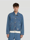 Trucker Pleated Denim Jacket