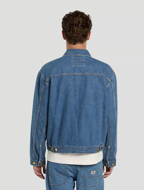 Trucker Pleated Denim Jacket