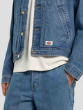 Trucker Pleated Denim Jacket