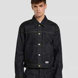 Trucker Pleated Denim Jacket