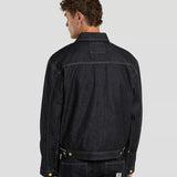 Trucker Pleated Denim Jacket