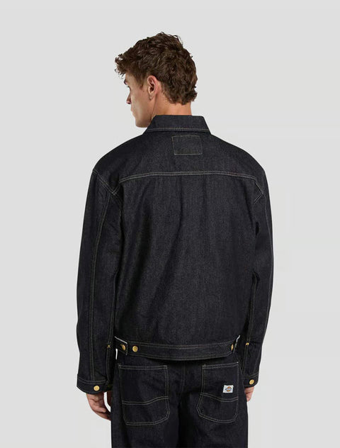 Trucker Pleated Denim Jacket
