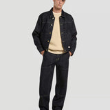Trucker Pleated Denim Jacket