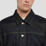 Trucker Pleated Denim Jacket