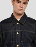Trucker Pleated Denim Jacket