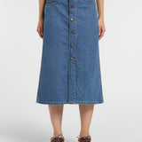 Midi Denim Women's Skirt