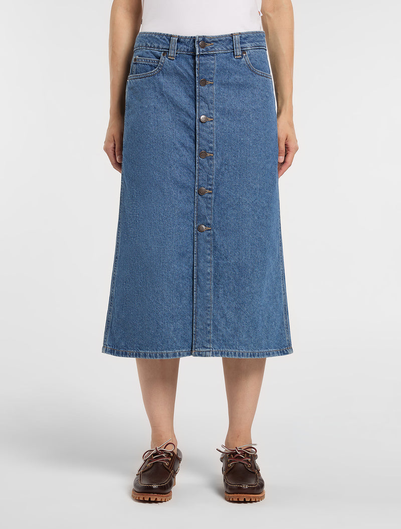 Midi Denim Women's Skirt