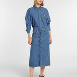 Midi Denim Women's Skirt