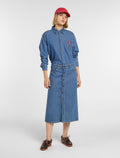 Midi Denim Women's Skirt