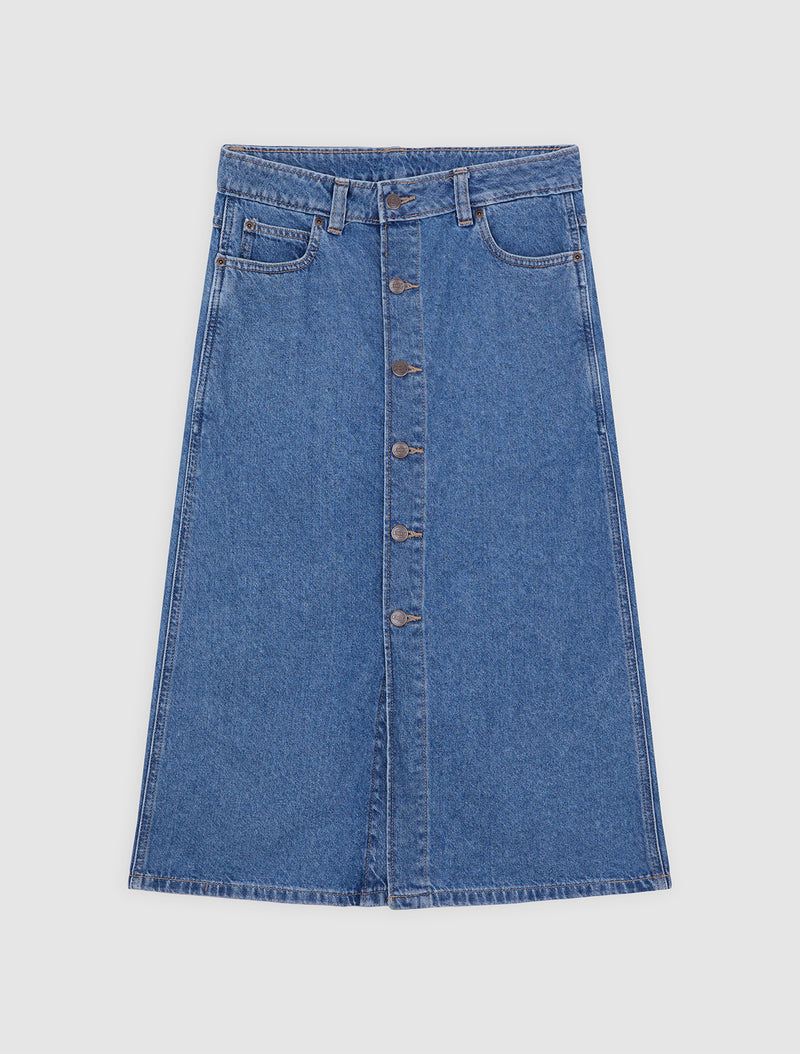 Midi Denim Women's Skirt