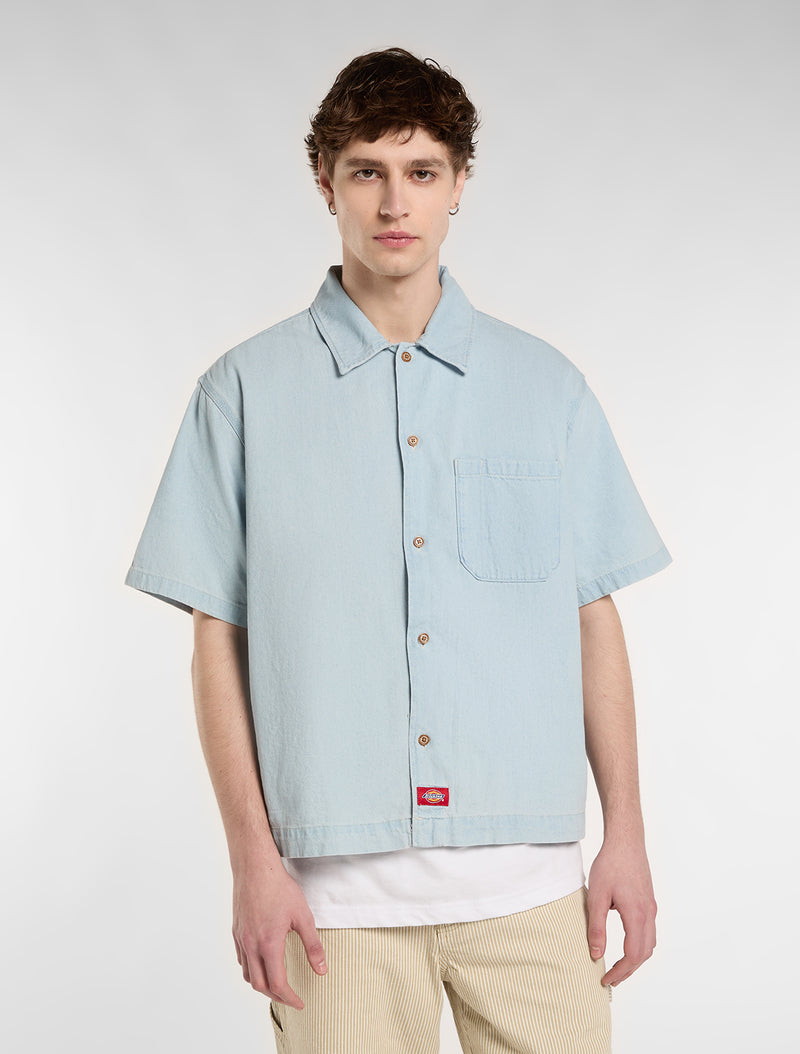 Short Sleeve Jeans Shirt