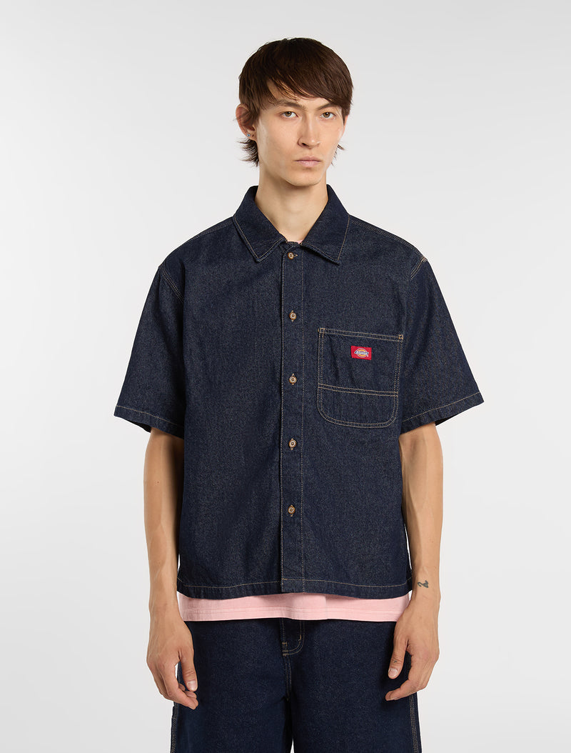 Short Sleeve Jeans Shirt