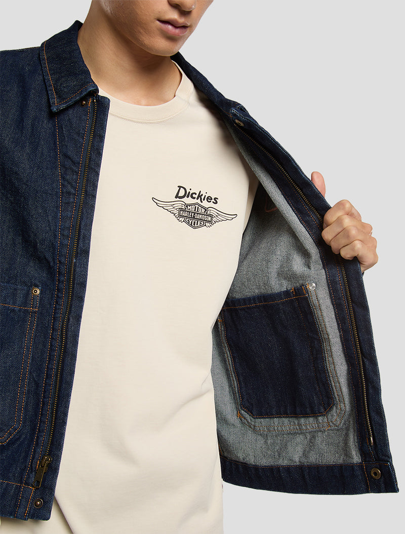 Dickies x Harley-Davidson® Boxy Fit Embroidered Denim Jacket