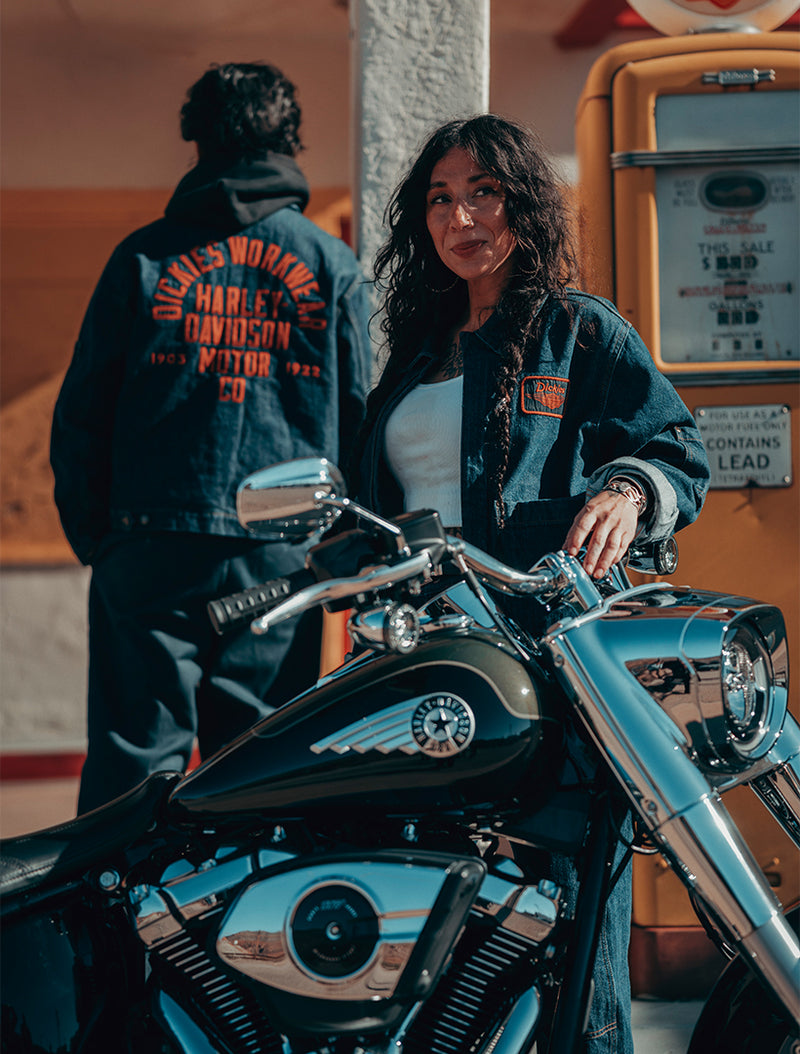 Dickies x Harley-Davidson® Boxy Fit Embroidered Denim Jacket