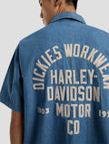 Dickies x Harley-Davidson® Boxy Fit Chambray Embroidered Work Shirt
