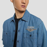 Dickies x Harley-Davidson® Boxy Fit Chambray Embroidered Work Shirt