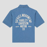Dickies x Harley-Davidson® Boxy Fit Chambray Embroidered Work Shirt