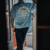 Dickies x Harley-Davidson® Boxy Fit Chambray Embroidered Work Shirt