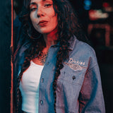 Dickies x Harley-Davidson® Boxy Fit Chambray Embroidered Work Shirt
