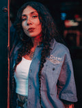 Dickies x Harley-Davidson® Boxy Fit Chambray Embroidered Work Shirt