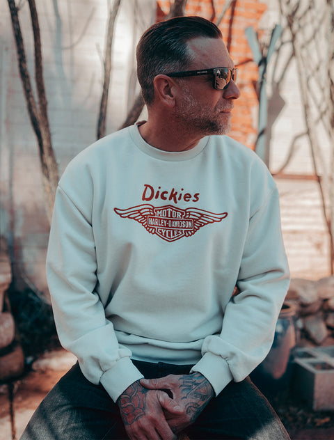 Dickies x Harley-Davidson® Boxy Fit Embroidered Crewneck Sweatshirt