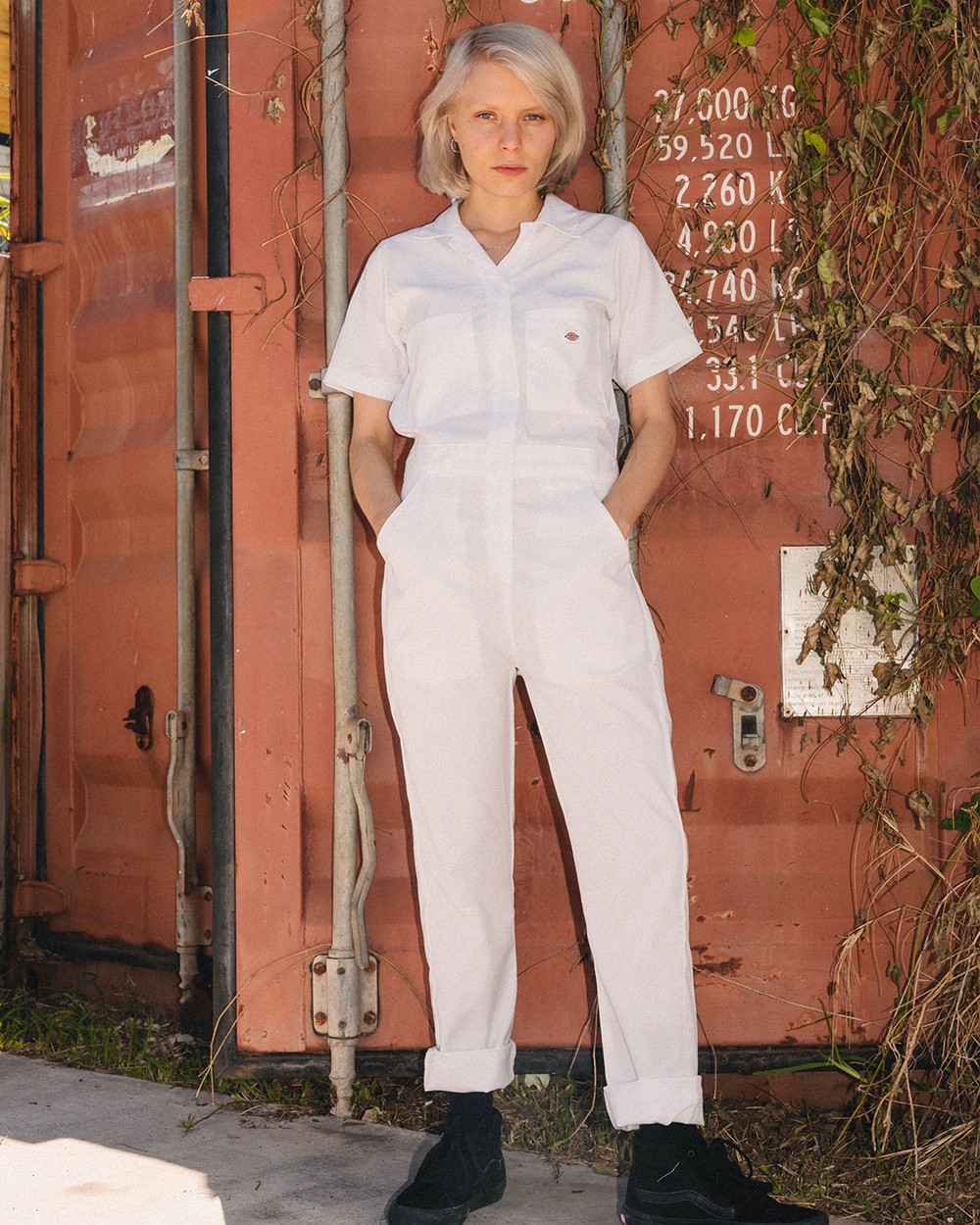 Dickies Womens Short Sleeve Flex Coverall X-Small White 