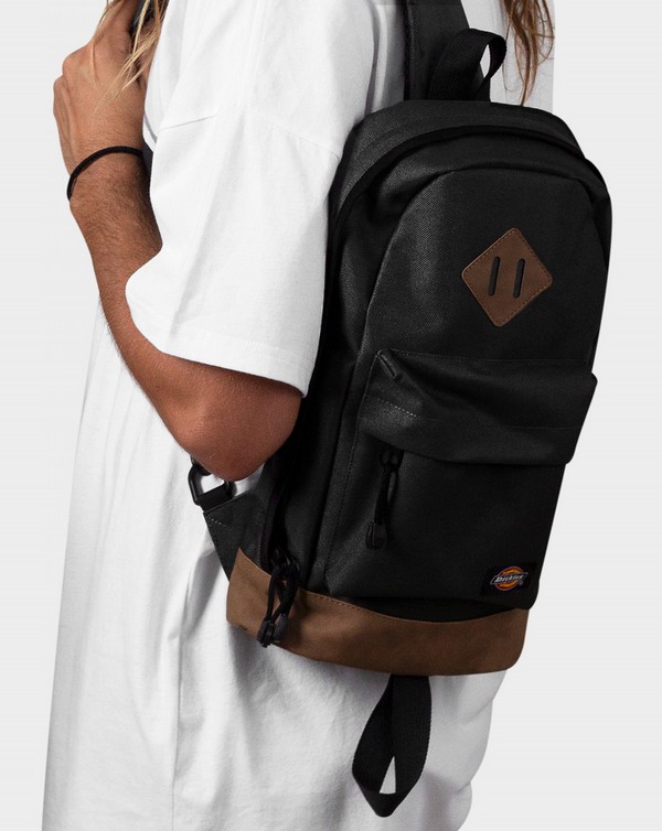 leather one strap backpack