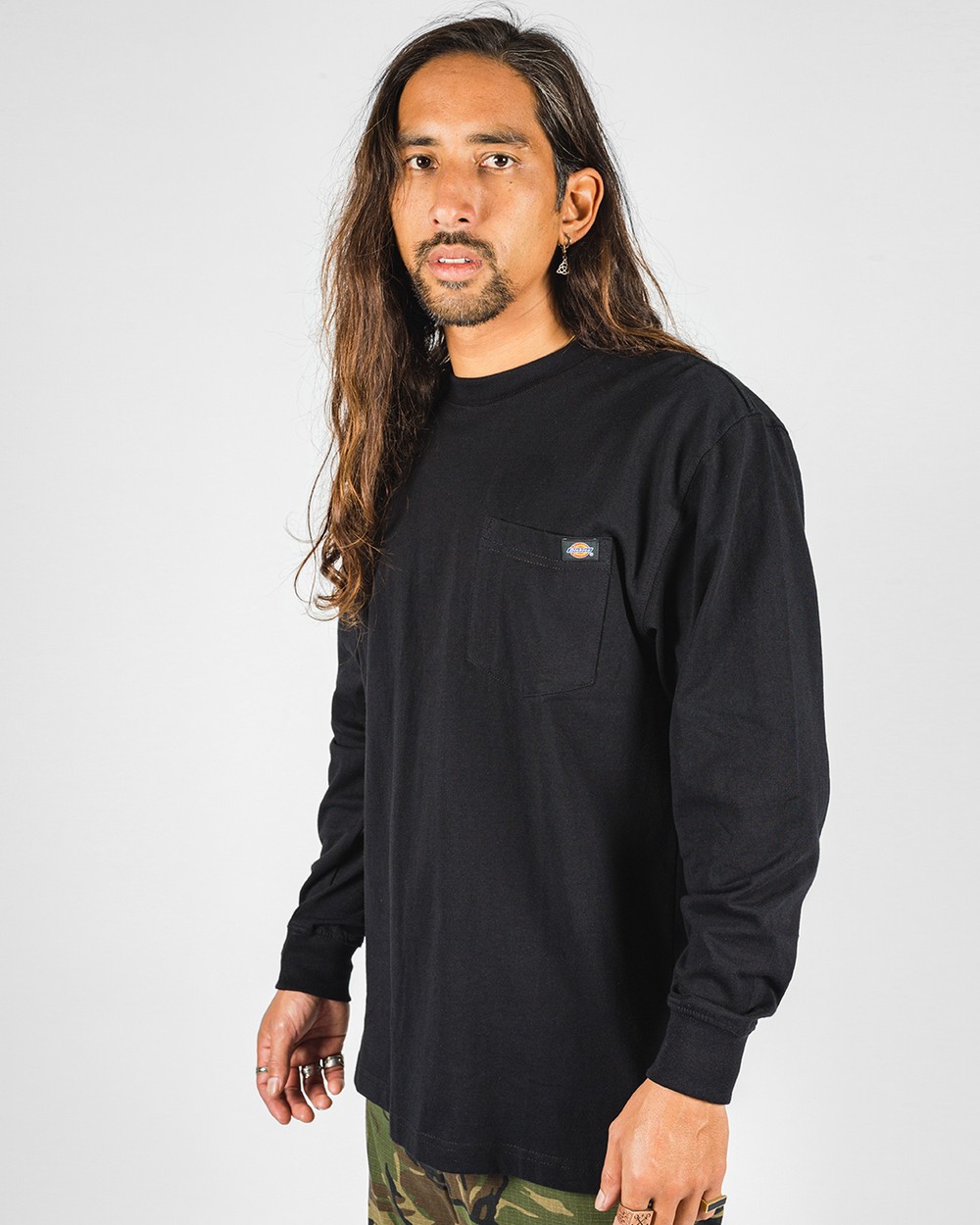 crew neck tee long sleeve